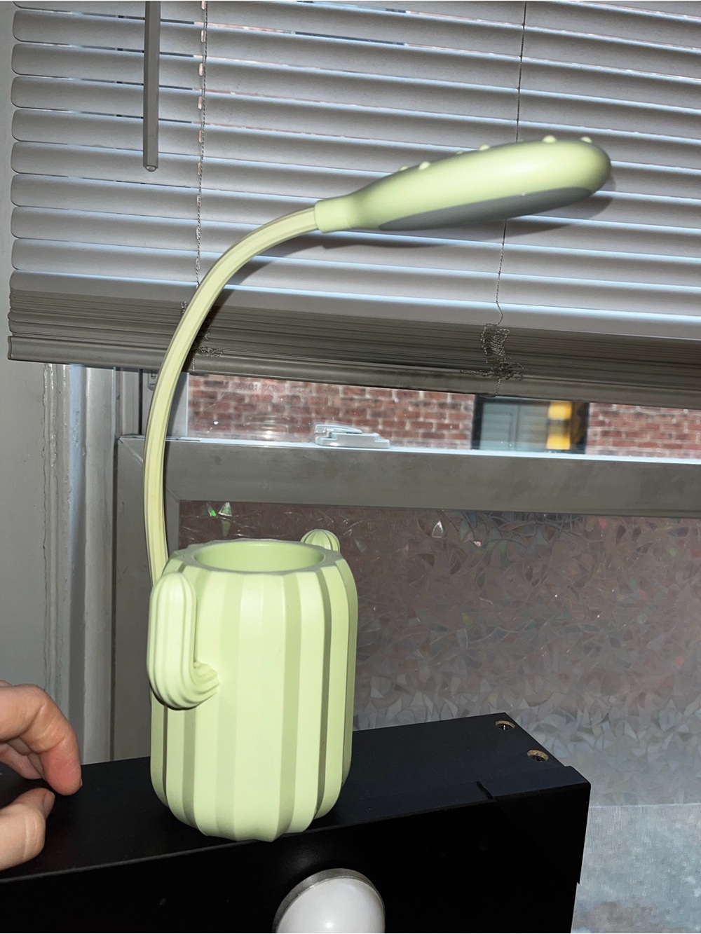 Amazon Pale Green Flexible LED Desk Lamp with Cup Holder